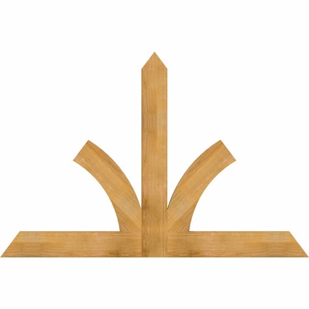 Ekena Millwork Richland Rough Sawn Timber Gable Bracket, Western Red Cedar, 72"W x 48"H x 2"D x 6"F, 16/12 Pitch GBW072X48X0206RIC00RWR